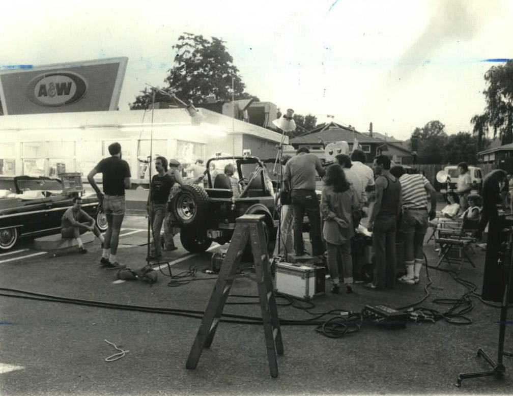 A&Amp;Amp;W Drive-In Restaurant On Hylan Boulevard, Filming Location For Commercial, July 1980.