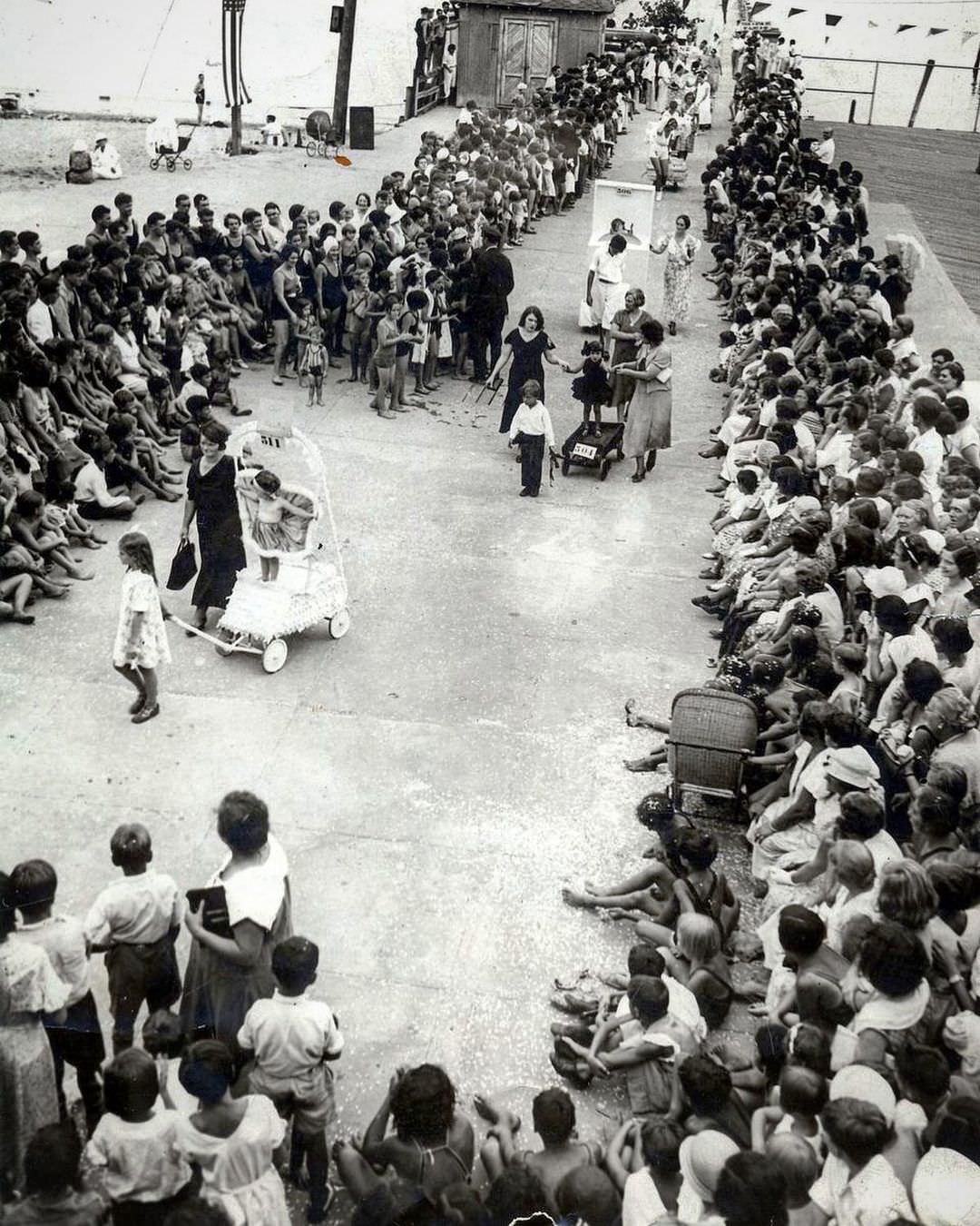 Midland Beach Baby Parade, Popular Event, 1933.