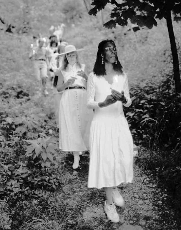 Pat Brown Leads A Procession Through The Serpentine Nature Commons In Stapleton, 1995.