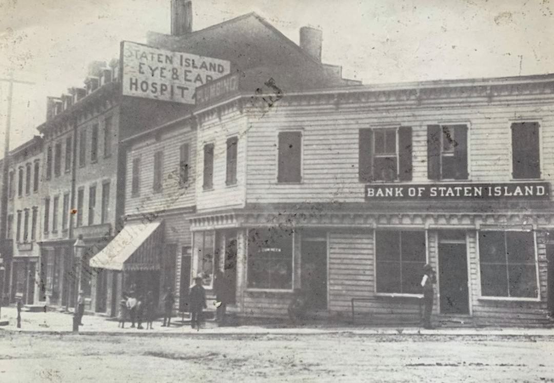 The Bank Of Staten Island At Richmond Turnpike And Griffin Street, Before Moving To Stapleton, 1887.