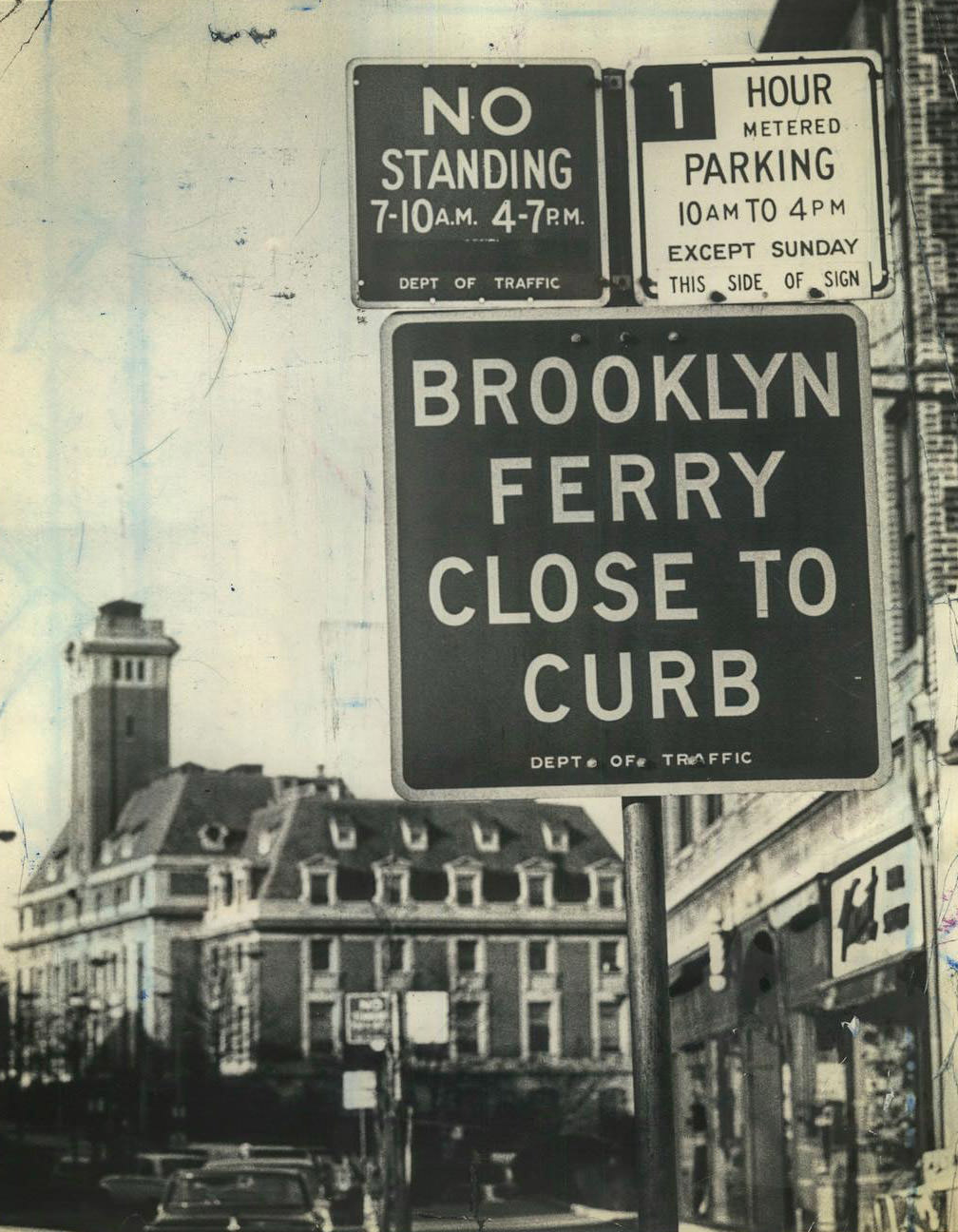 Direction Signs On Bay Street In St. George For The Ferry To 69Th Street, Brooklyn, Closed In 1964, Circa 1906.