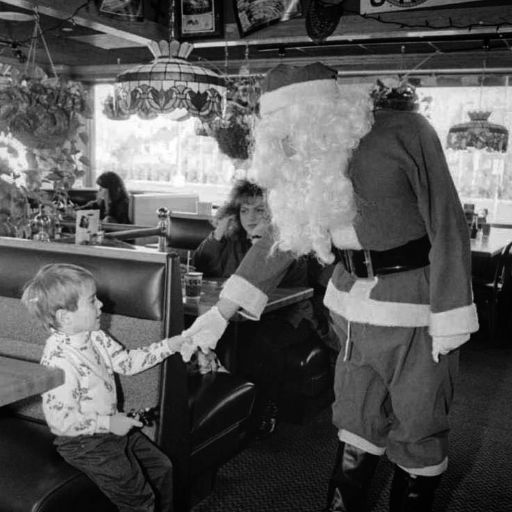 Nicholas Apostolopoulos, 3, Attends The Breakfast With Santa Christmas Brunch At Applebee'S In New Dorp, 1996.
