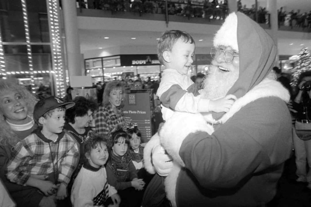 Santa Claus, Mitch Marino, Picks Up His Son Joseph At Staten Island Mall, 1994.
