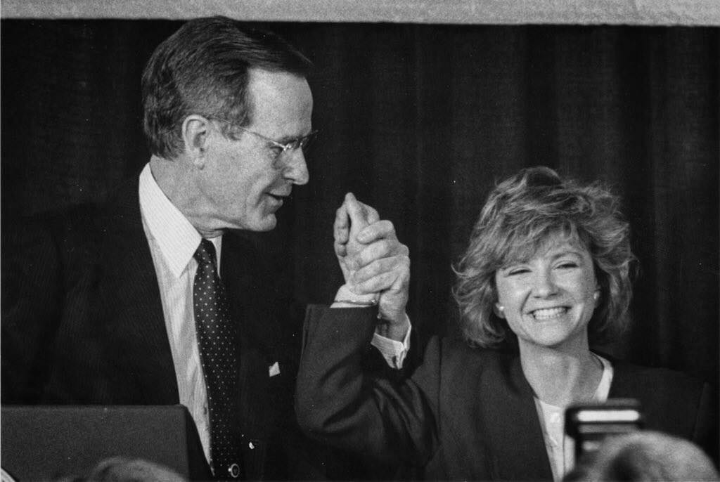 Visit Of George Bush To Staten Island In The Fall Of 1990 To Campaign For Susan Molinari, Reflecting A Moment In Local Political History, 1990.