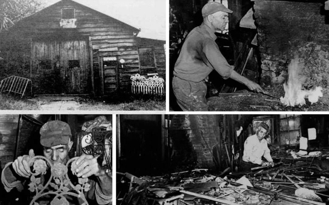 Joseph W. Bishop In His Sandy Ground Blacksmith Shop, Known For Forging Ornamental Iron, Destroyed By Fire In 1982, 1986.