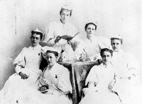 Staten Island University Hospital'S First Graduating Class Of 1896: Mary Bennett Weaver, Summerfield Gause, Martha Washington Zabriskie, Gertrude Taylor, Estelle W. Meese, Agnes Isabel Blain.
