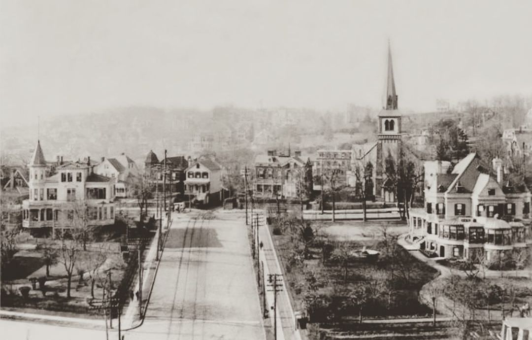 Hyatt Street Viewed From The Top Of Borough Hall In St. George, Circa 1910.