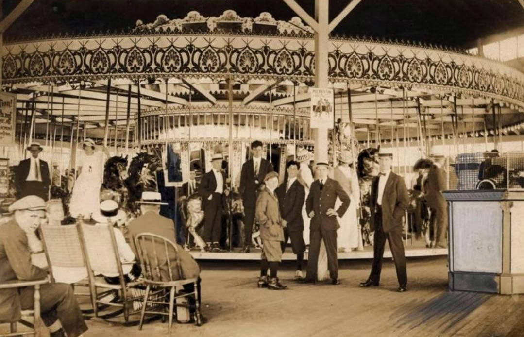 A Carousel At South Beach, 1916.
