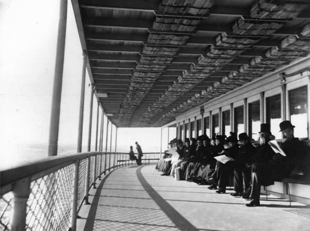 Alice Austen Photo Of Riders On The Staten Island Ferry, 1895.