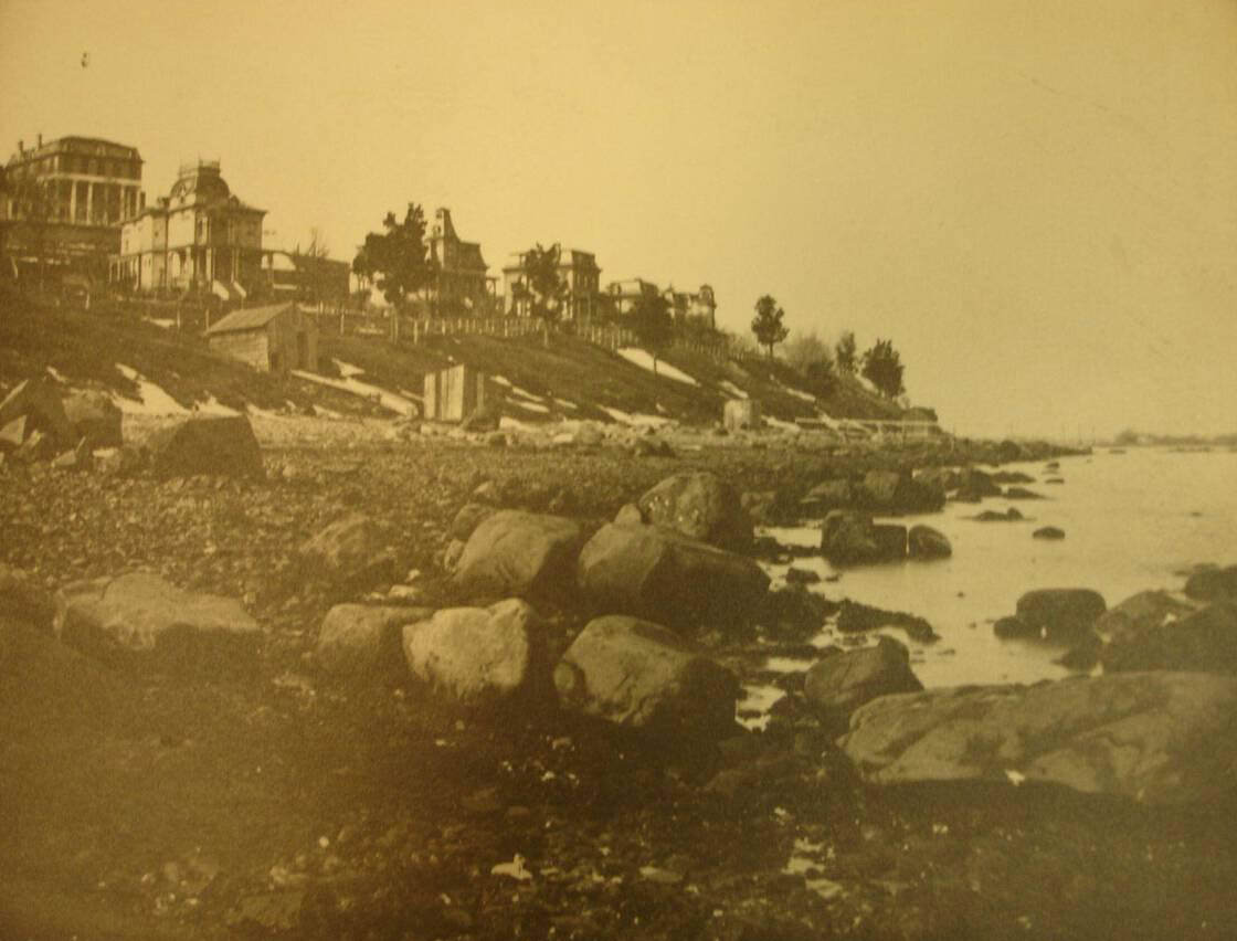 Gelatin Silver Photograph Of New Brighton, Staten Island By George Bradford Brainerd, 1880S.