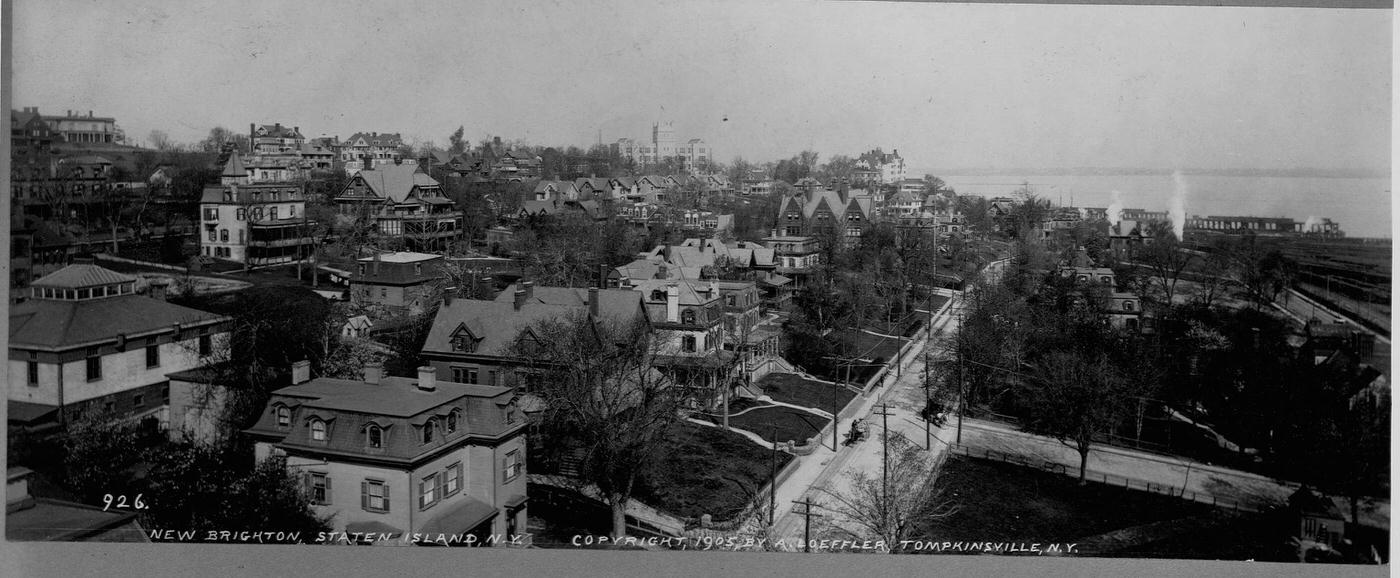 Overview Of New Brighton Neighborhood On Staten Island, 1905.