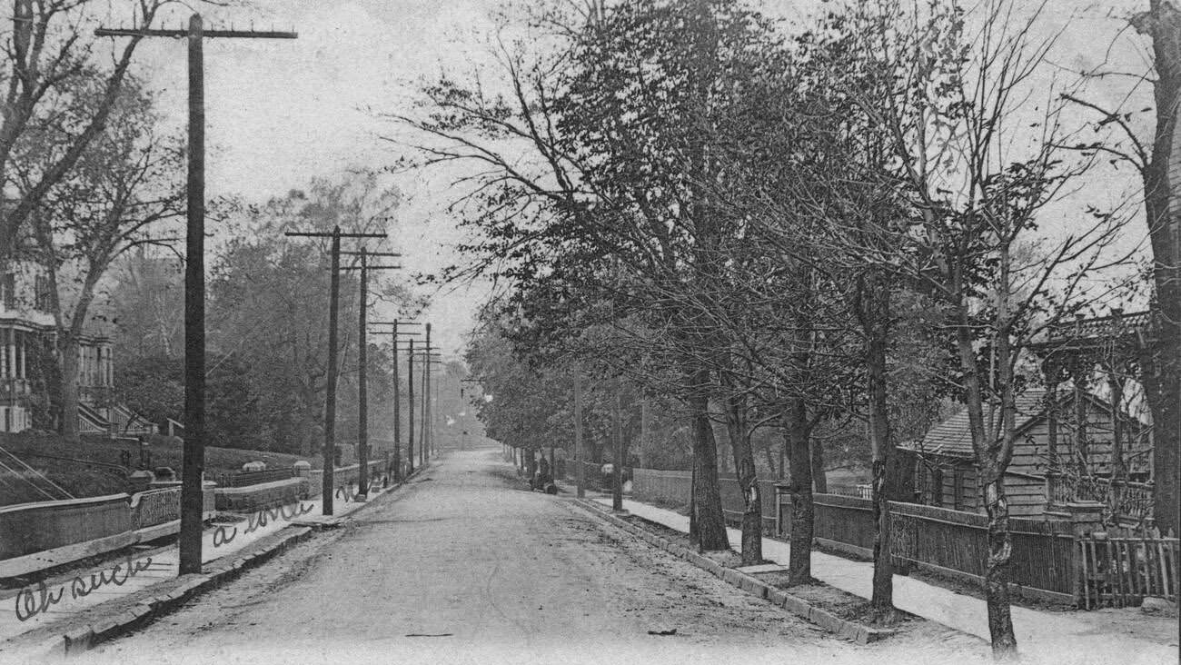 Stuyvesant Place Looking North From High Street, St. George, Staten Island, 1900.