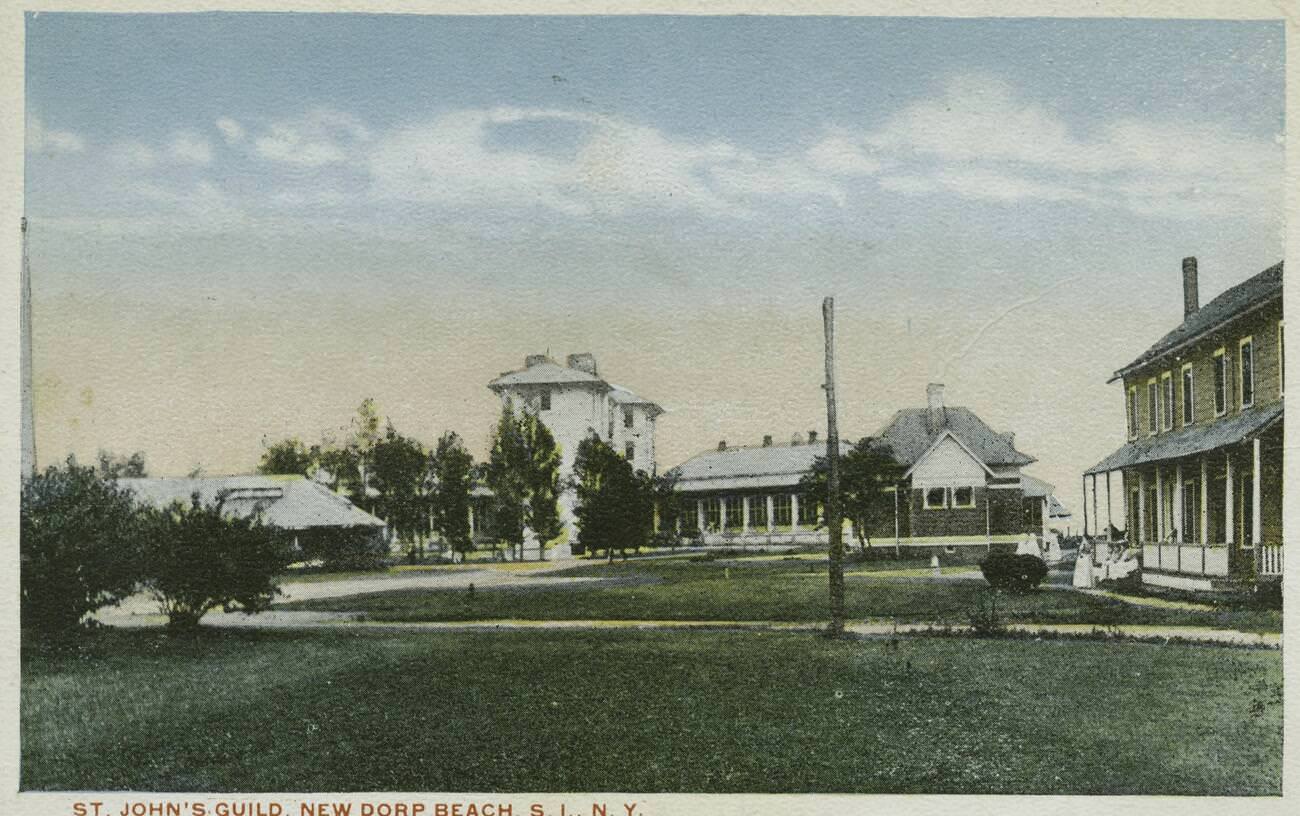 Buildings Of St John'S Guild'S Seaside Hospital, New Dorp Beach, Staten Island, 1900.