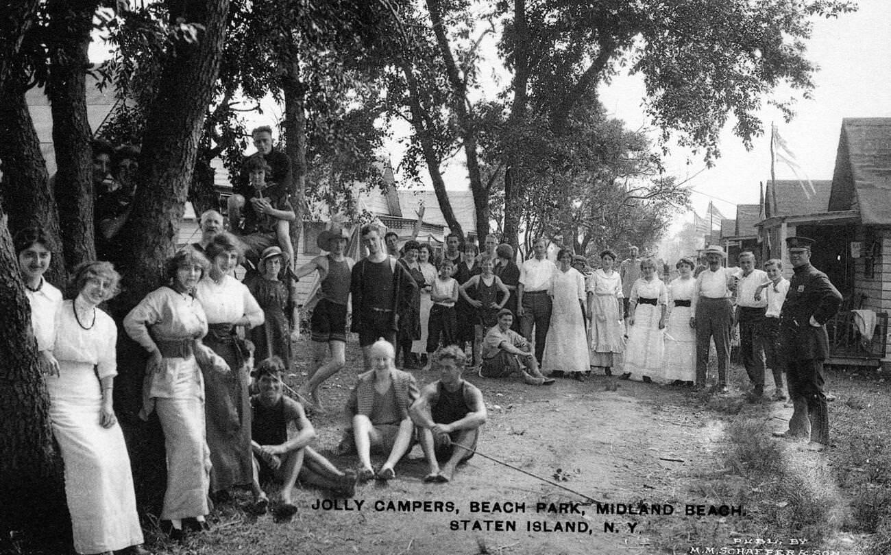 Campers At Beach Park, Midland Beach, Staten Island, 1900.