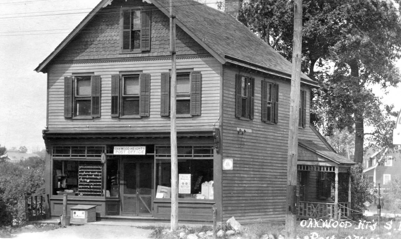Post Office In Large Two-Story House, Oakwood Heights, Staten Island, 1900.