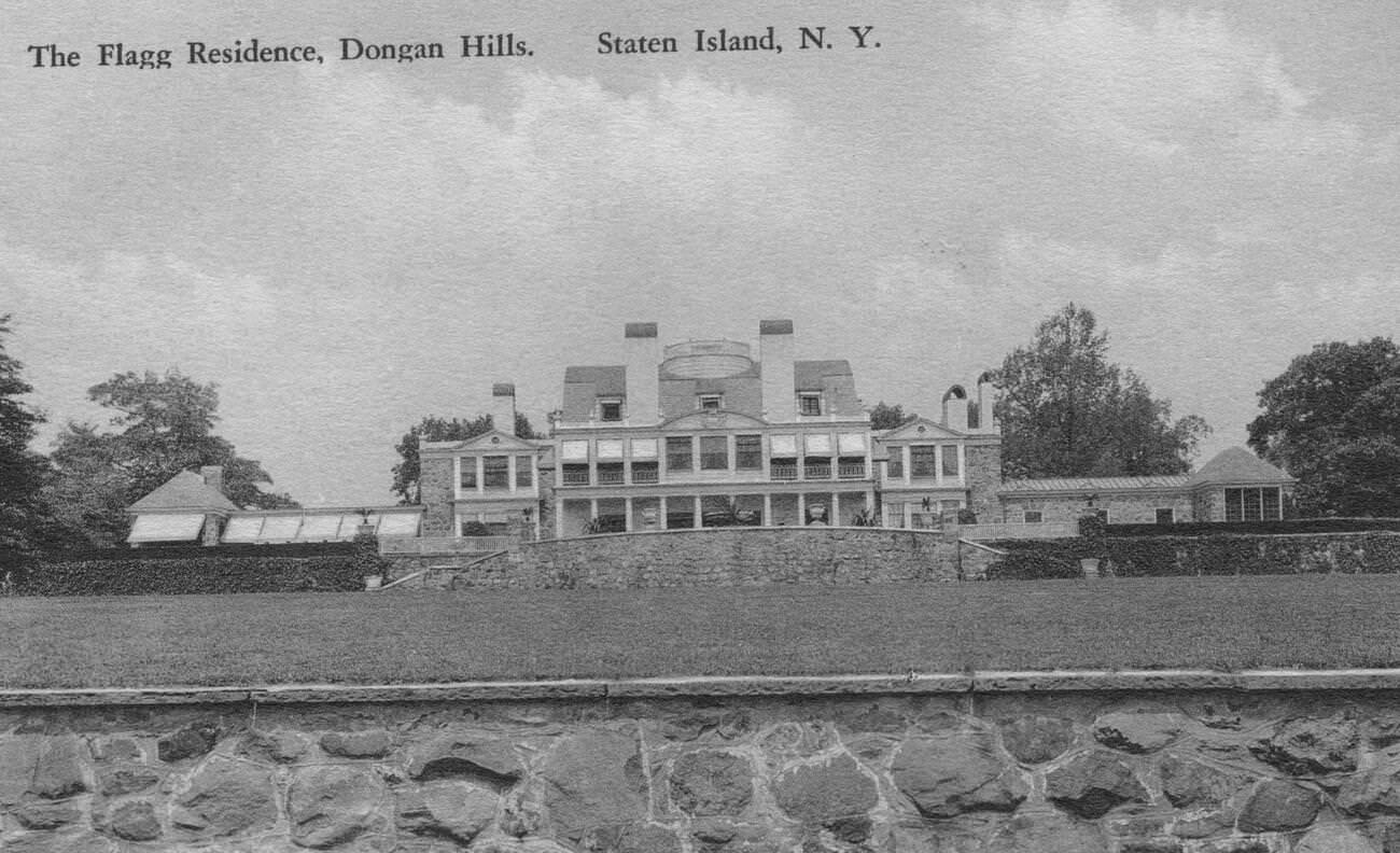 Flagg Residence, A 32-Room Mansion, Todt Hill, Staten Island, 1900.