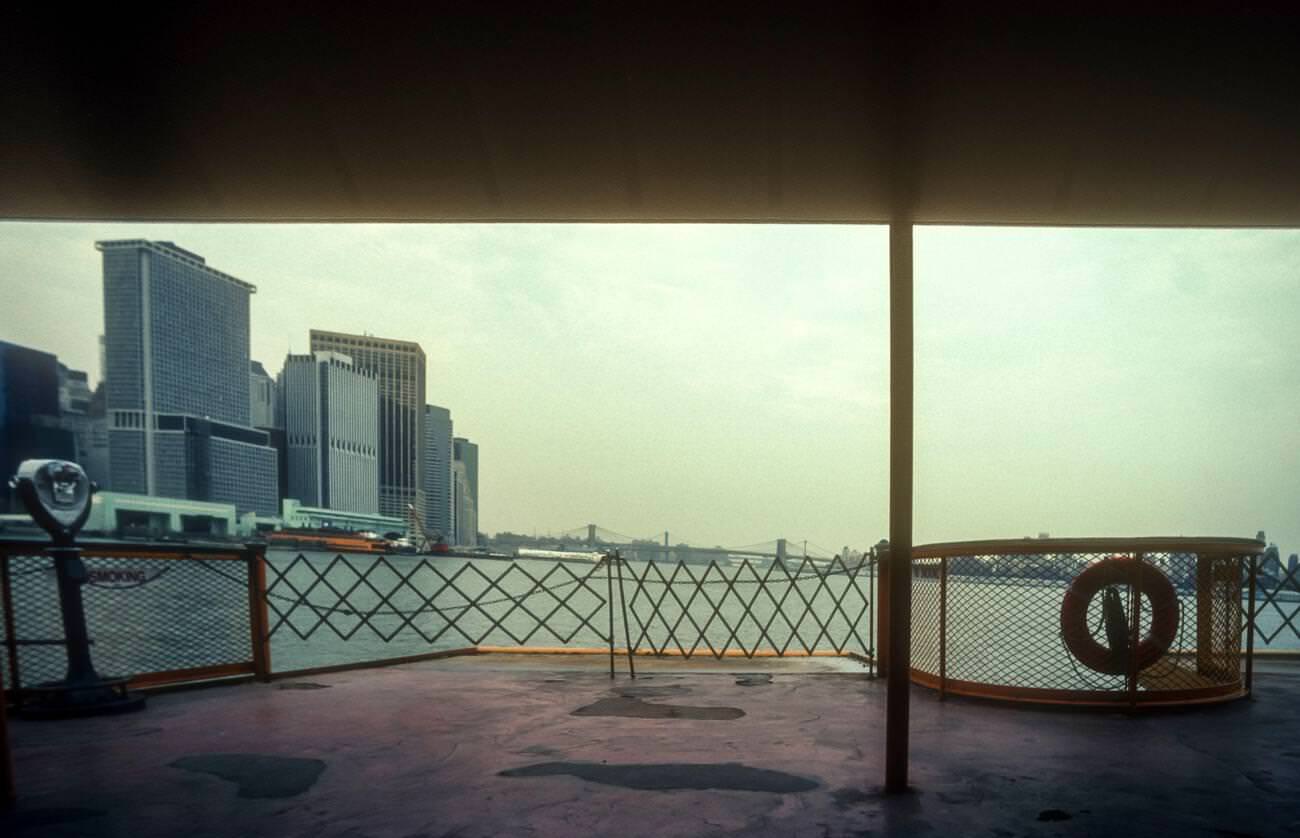 Manhattan Seen From The Staten Island Ferry, 1994.