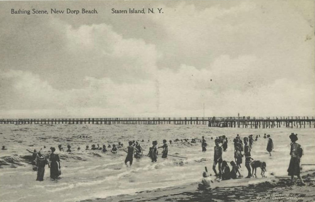 Bathing Scene, New Dorp Beach, 1910S