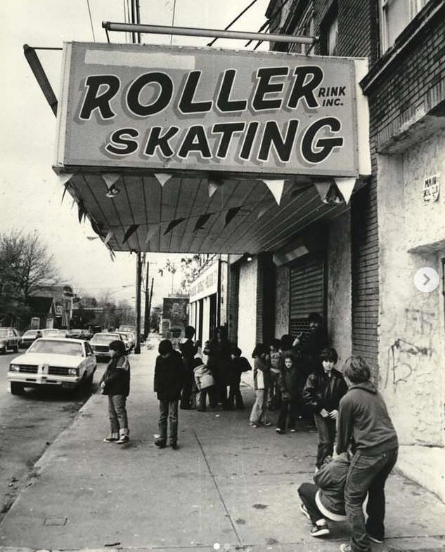 Waiting For The Skating Rink On Main Street To Open In 1979, And The Rink In 1989.