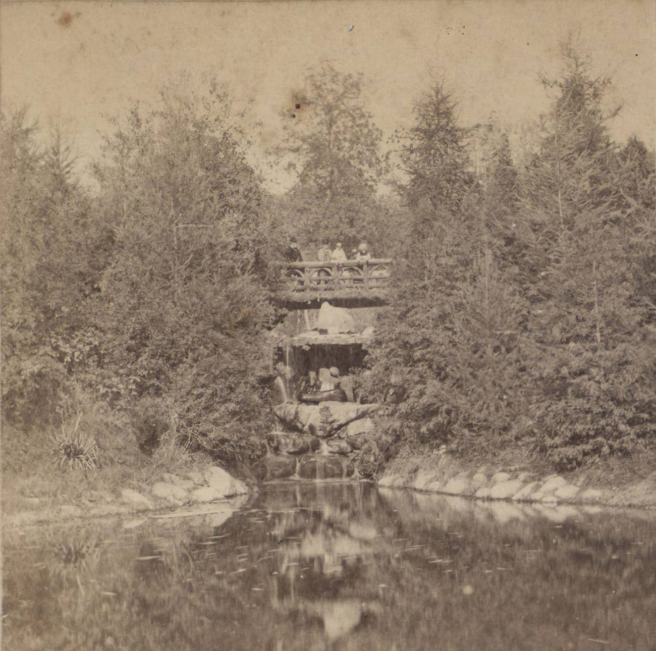 Binnen Bridge And Cascade In Prospect Park, Brooklyn, 1860S