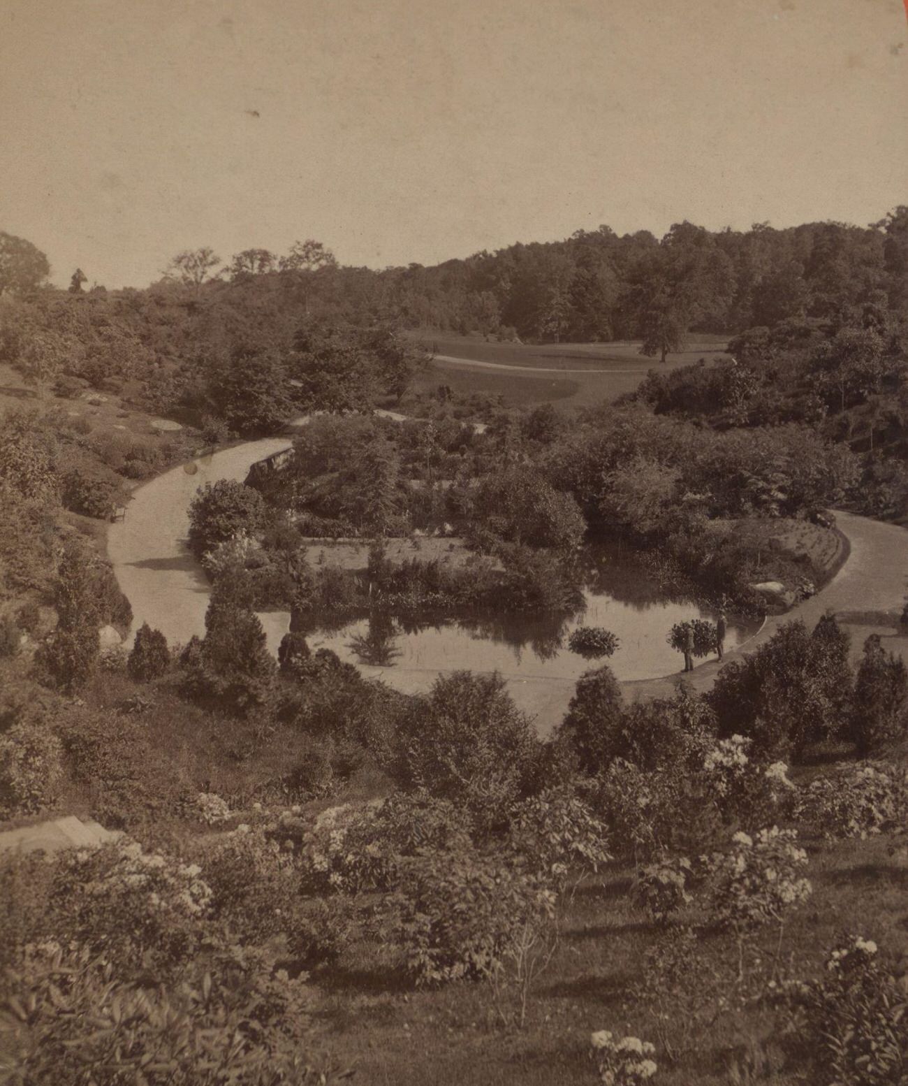 The Lake In Prospect Park, Brooklyn, 1860S
