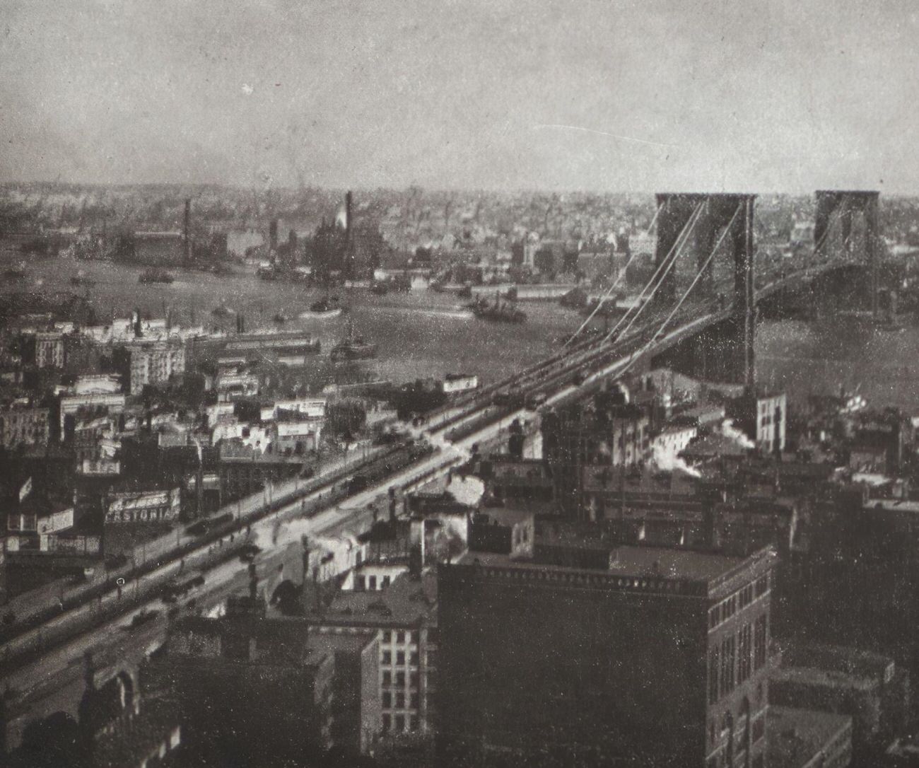 Bird'S-Eye View Of Brooklyn Bridge And East River, Brooklyn, 1873