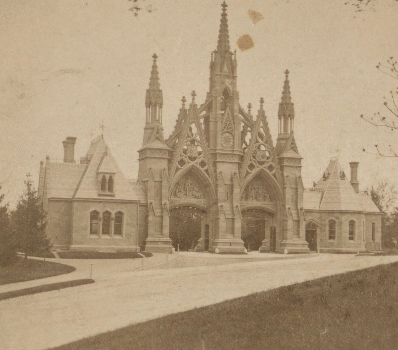Entrance To Greenwood Cemetery, Brooklyn, 1872