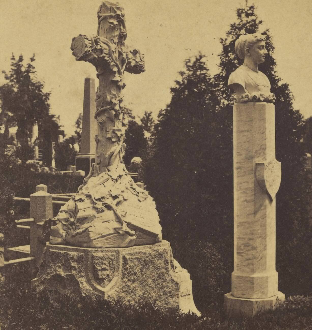 Monument In Greenwood Cemetery, Brooklyn, 1870