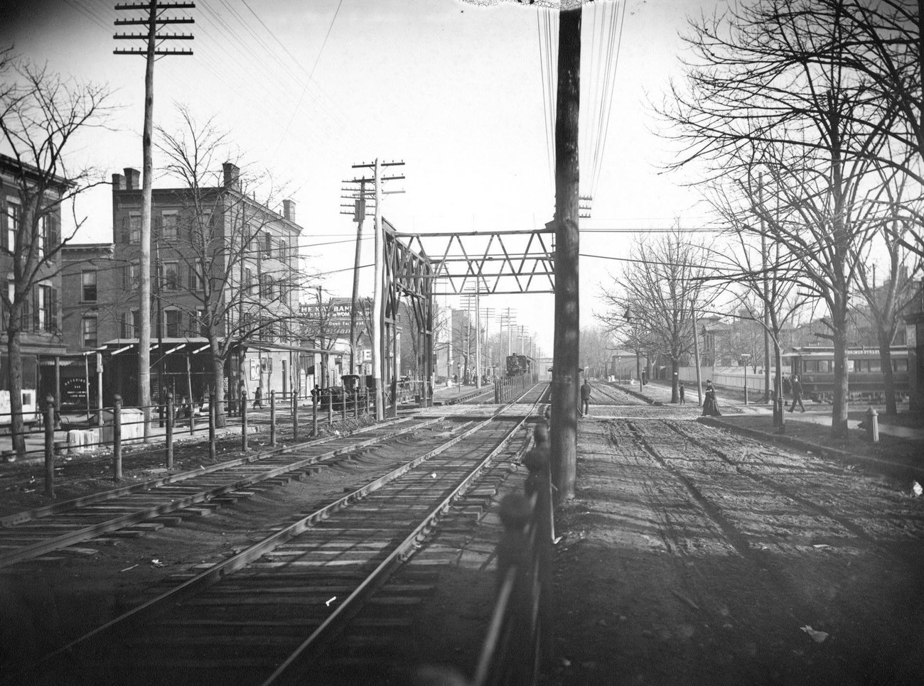 Trains On Atlantic Avenue And Nostrand Avenue With Lirr And Lorimer Street Trolley, Brooklyn, 1895