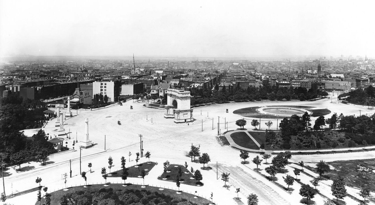 High-Angle View Of Grand Army Plaza, Brooklyn, 1895