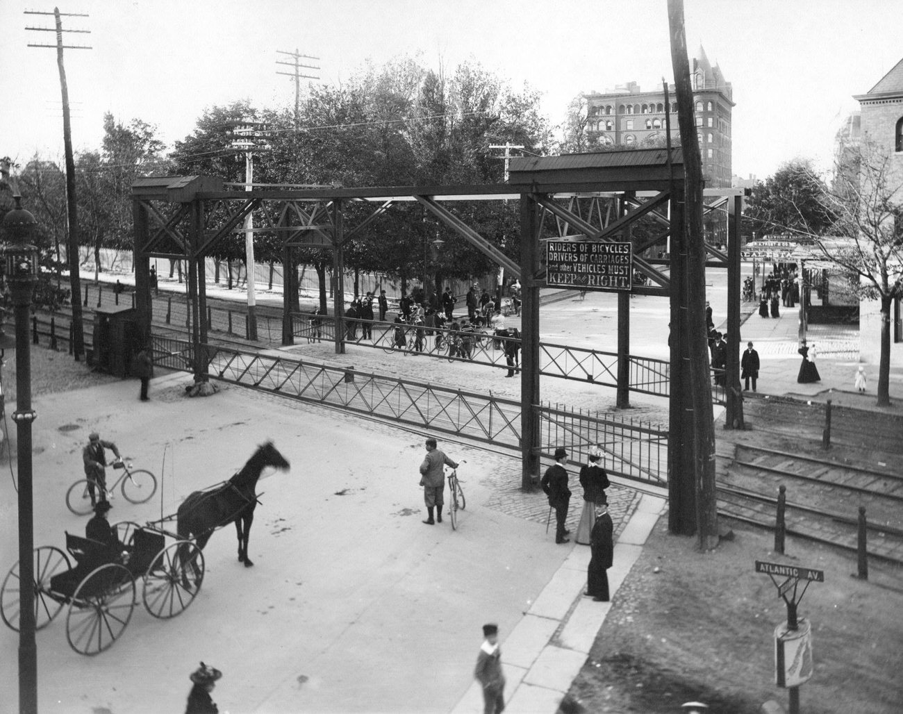 Train Crossing At Atlantic Avenue And Bedford Street, Brooklyn, 1895