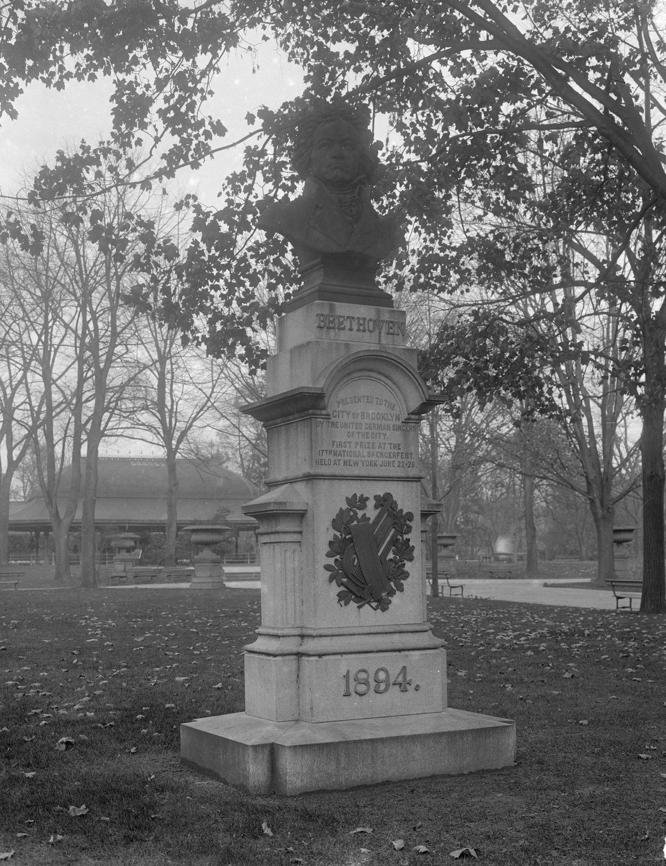 Statue Of Beethoven In Prospect Park, Brooklyn, 1895