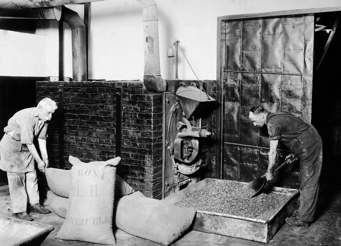 Cocoa Bean Roasting At Wallace And Company Plant, Brooklyn, 1918