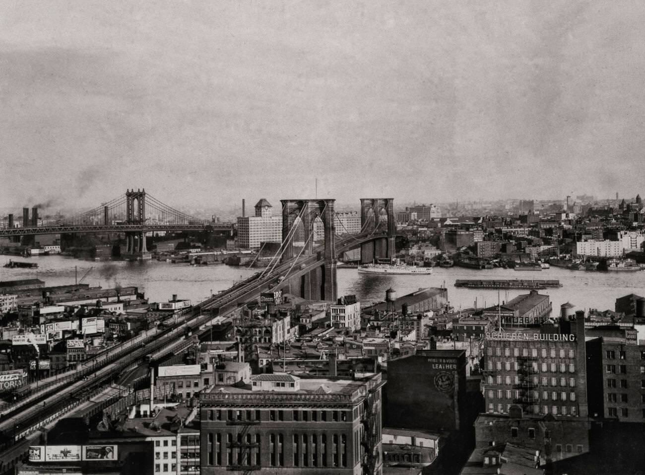 Brooklyn Bridge, Brooklyn, 1919