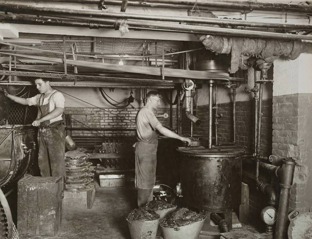 Mixing Kettles At Pirika Chocolate Co., Dean Street Building, Brooklyn, 1918