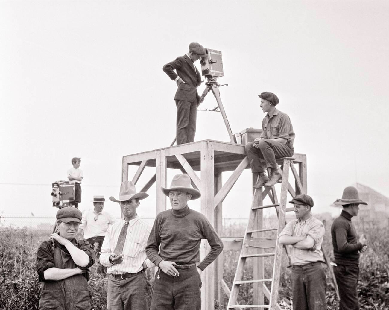 Filming Auto Race At Sheepshead Bay, Brooklyn, 1910S