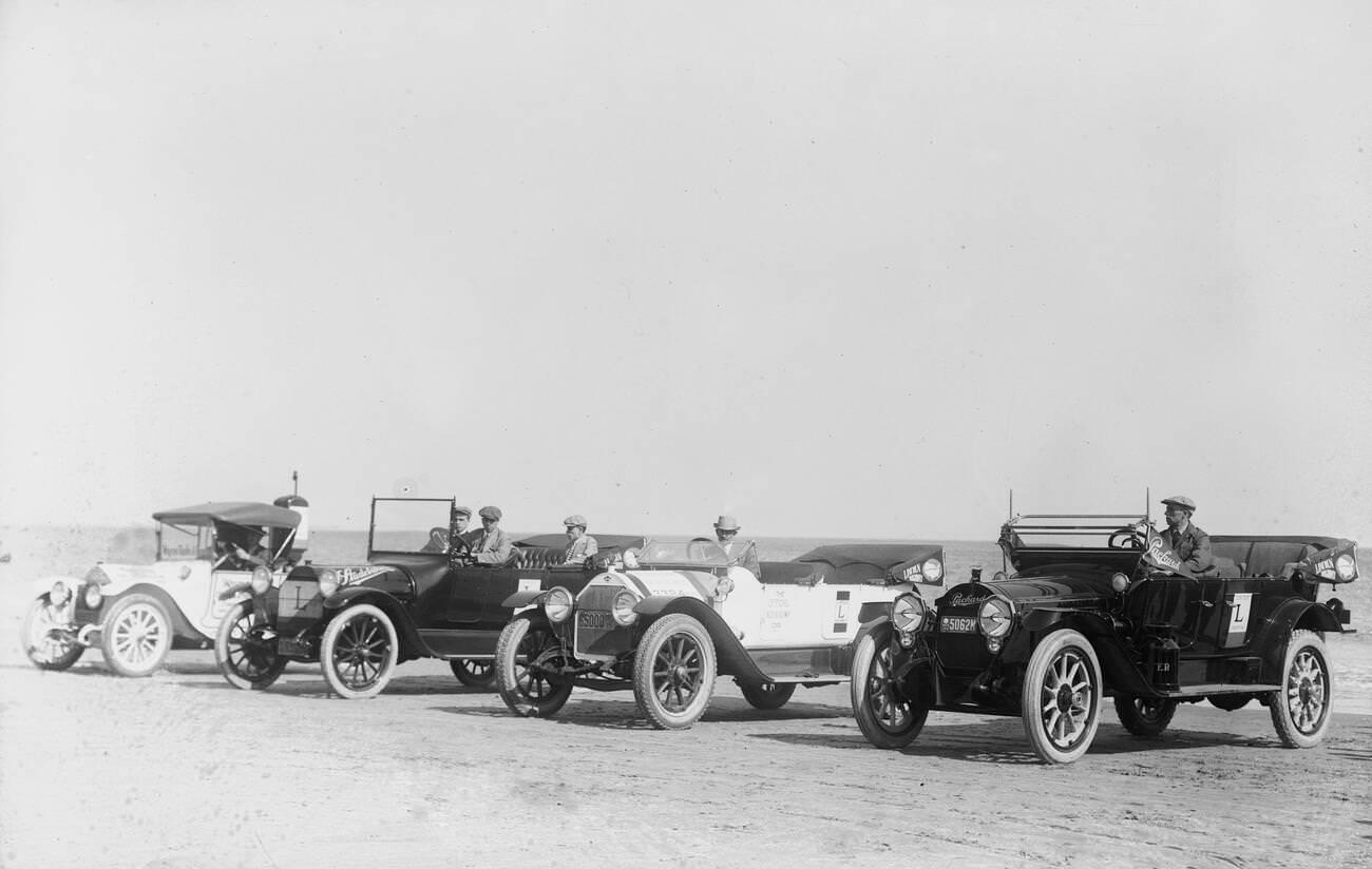 Automobile Trip To San Francisco Starts From Coney Island, Brooklyn, 1915