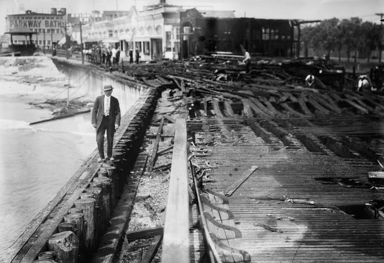 Aftermath Of Fire At Brighton Beach, Brooklyn, 1912
