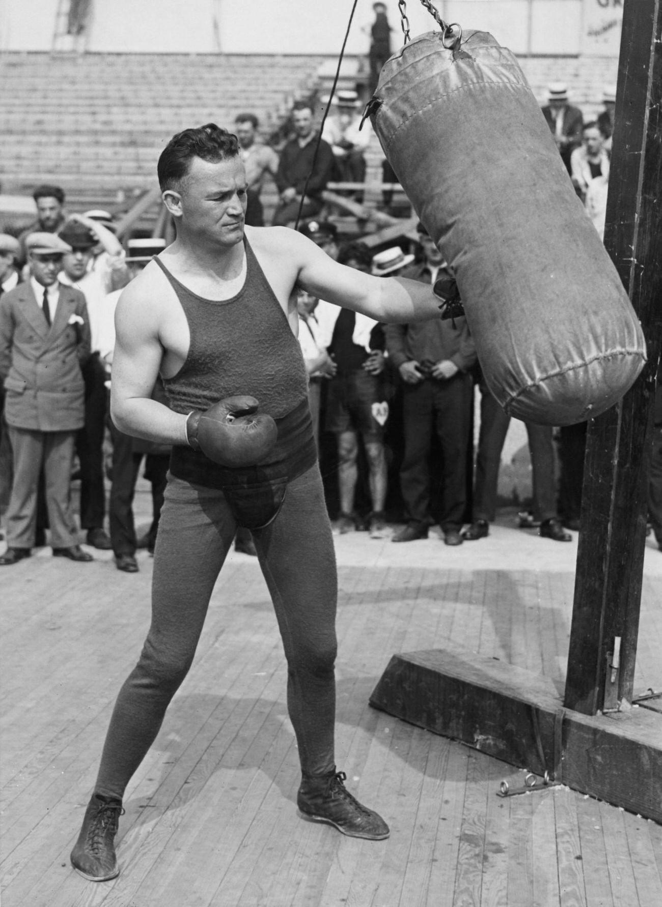 Tommy Gibbons Training In Coney Island, 1925