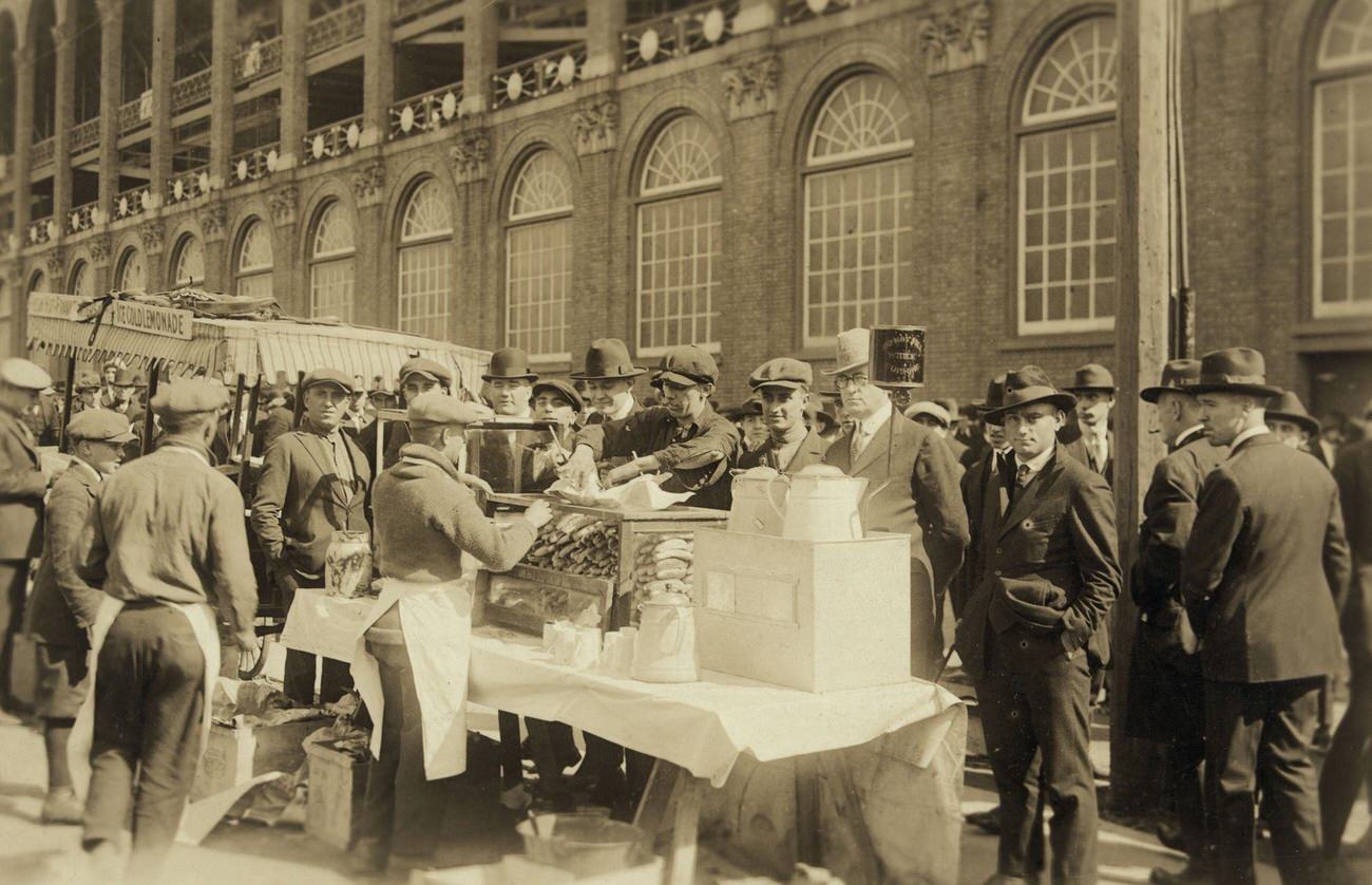 Hot Dogs At Ebbets Field Baseball Game, Brooklyn, 1920