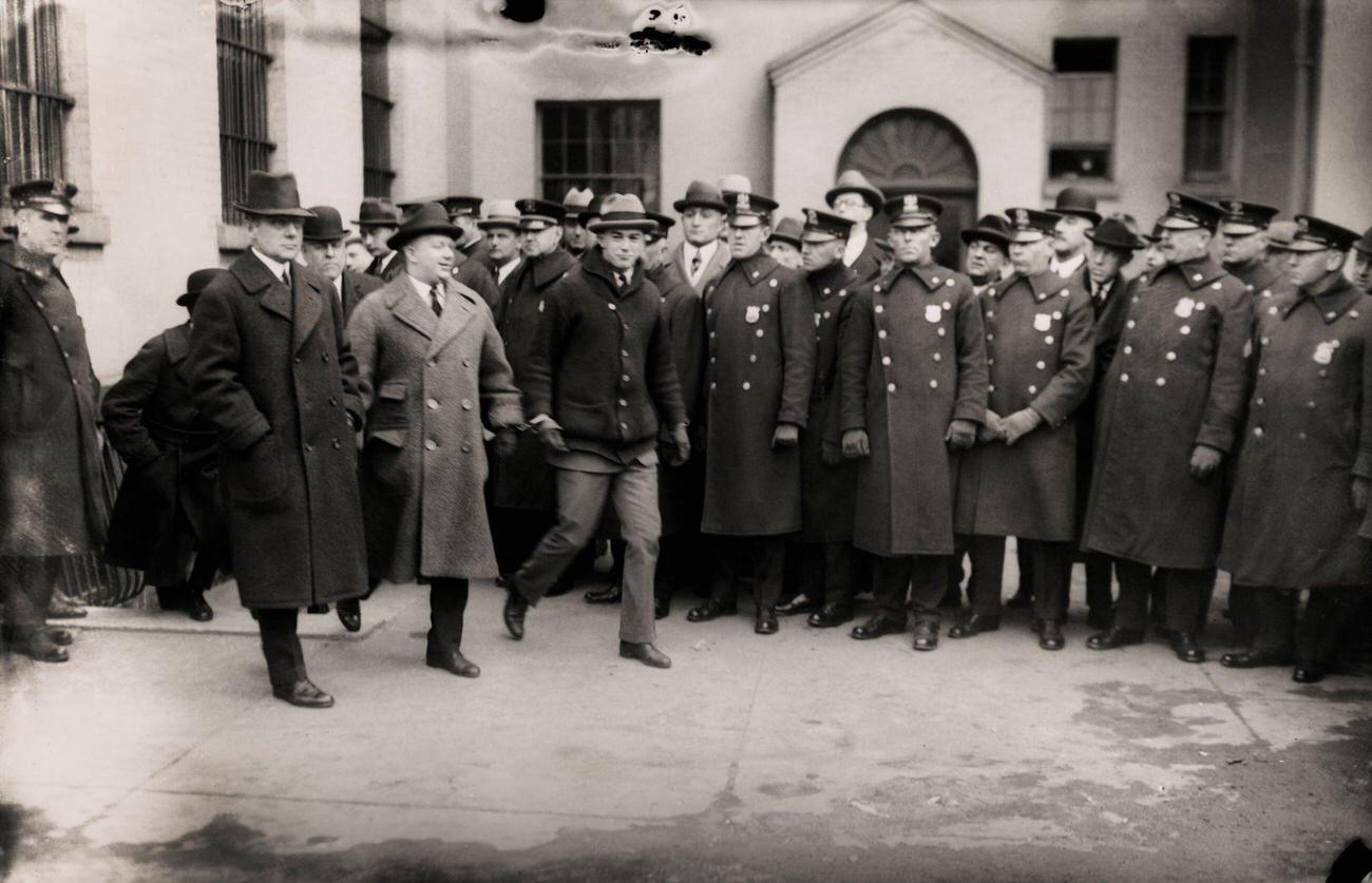 Morris Diamond Leaving Court After Conviction, Brooklyn, 1924