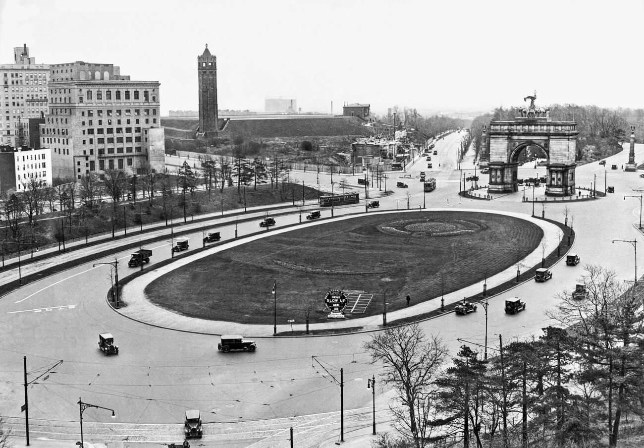 View Of Prospect Park Plaza, Brooklyn, 1929.