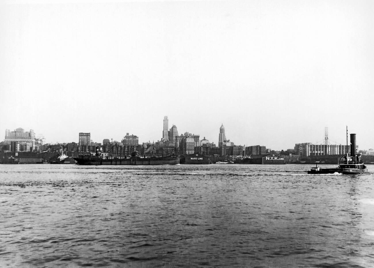 Overlooking The East River Towards The Brooklyn Skyline, 1924.