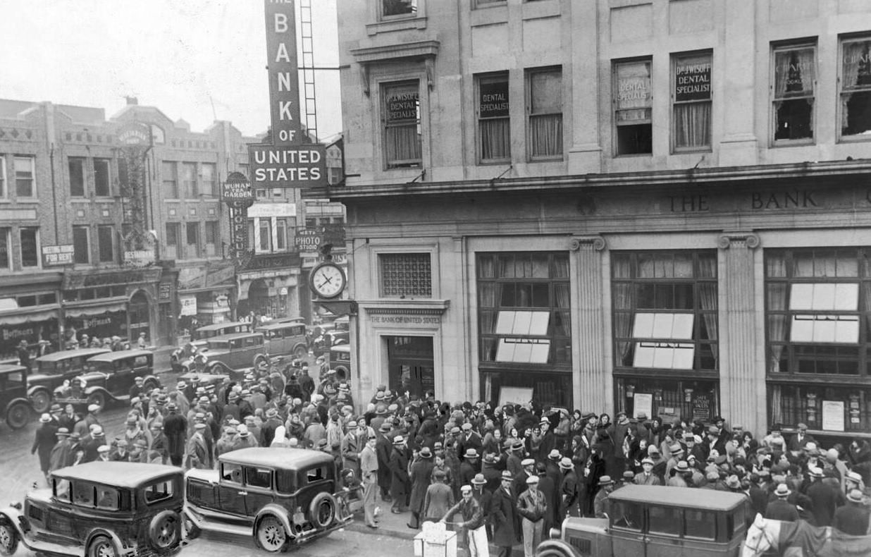 Bank Of The United States Closes In Brooklyn Following Wall Street Crash, December 11, 1930