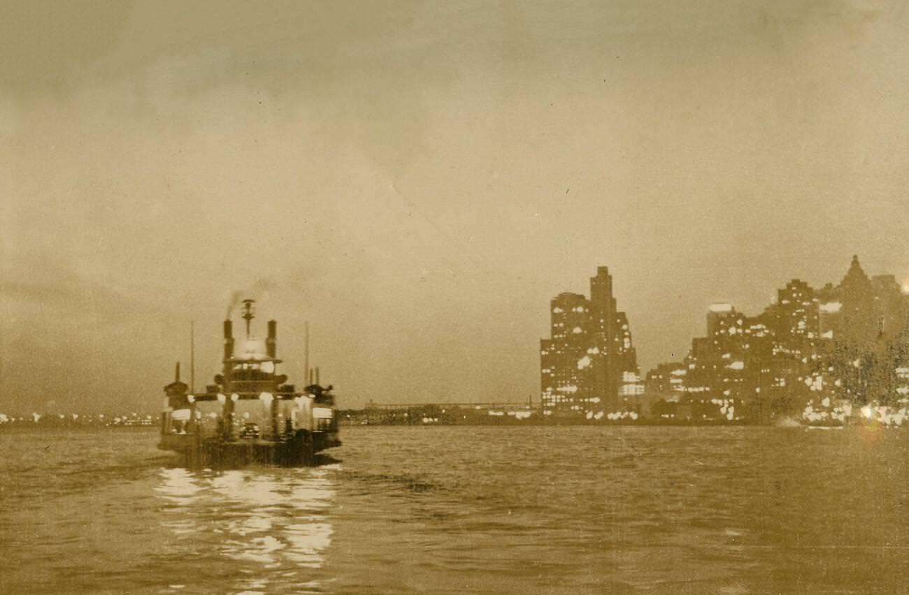 View Of Brooklyn Skyscrapers From The Sea, 1940S