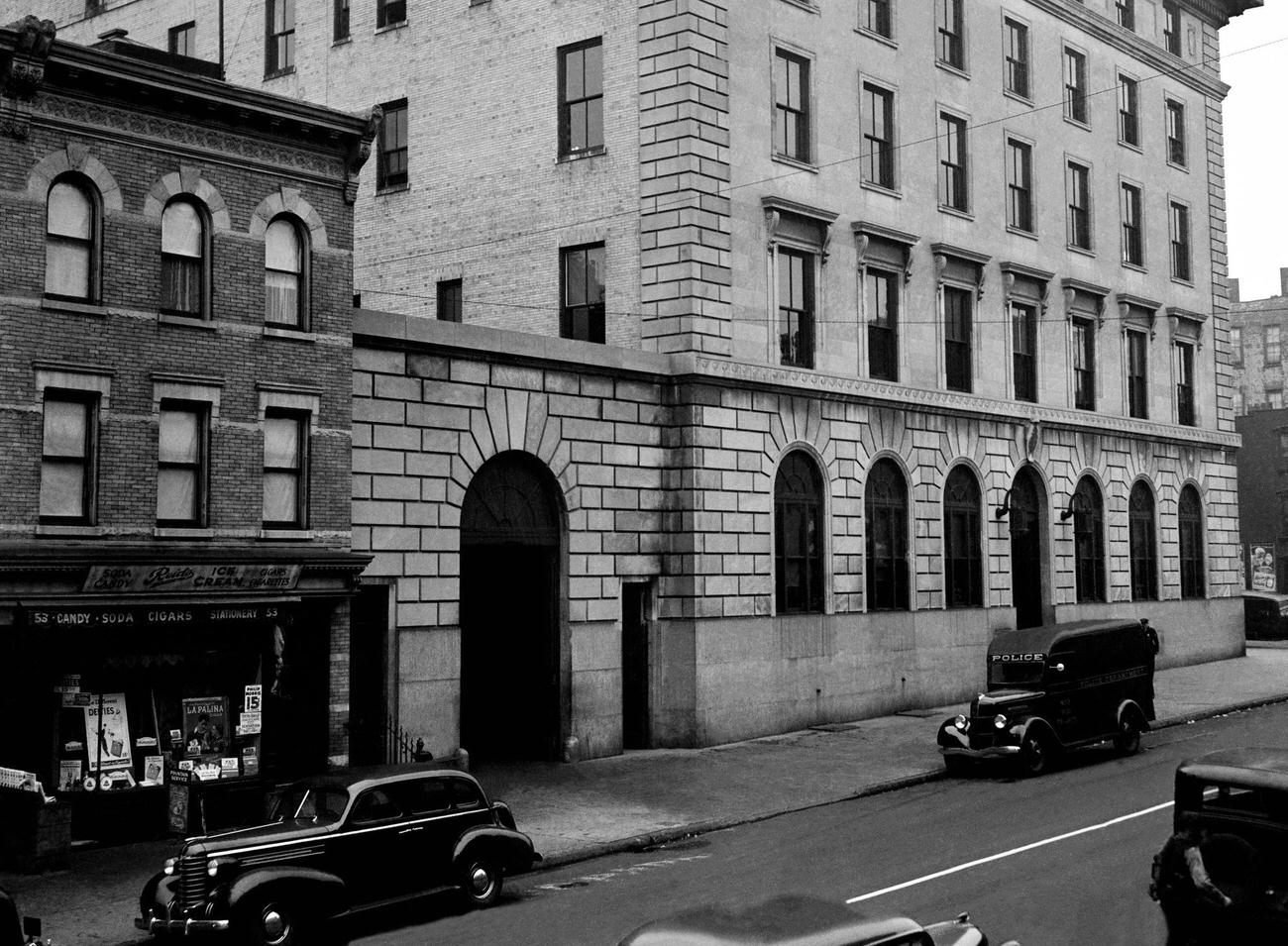 Exterior Of Brooklyn Headquarters At Bergen Street Police Station, Thefts Of Over 7,200 Documents, 1940