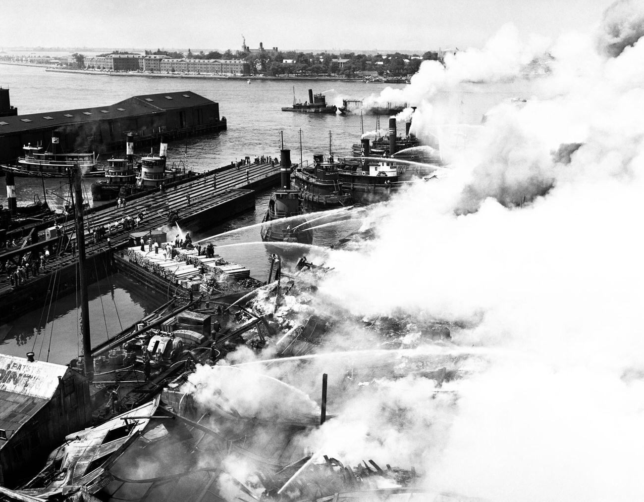 Fire At S.s. Panuco And Pier 27, Four Dead And 60 Injured, Brooklyn, August 1941