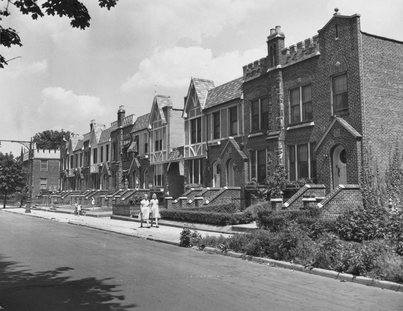 Homes At Colonial Road &Amp;Amp; 67Th Street In Bay Ridge, Brooklyn, 1946.