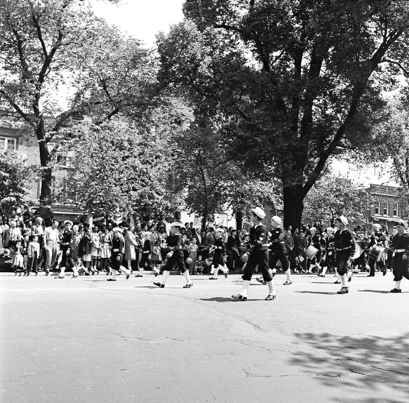 Little Boys In Uniforms Marching In Brooklyn Parade, 1948