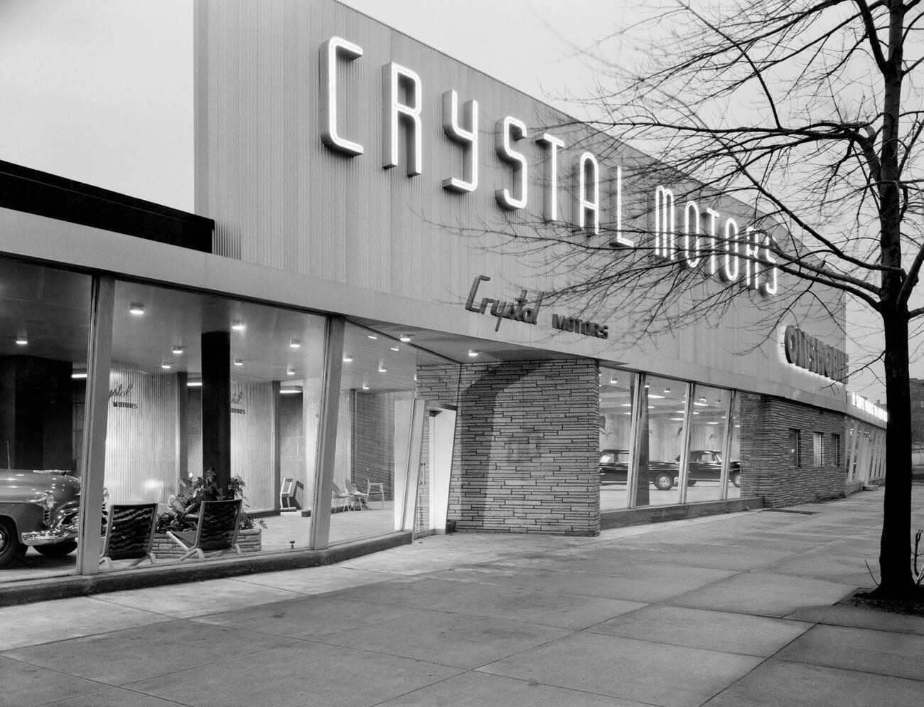 Crystal Motors, Oldsmobile Showroom At 5901 Bay Parkway, Brooklyn, 1950.